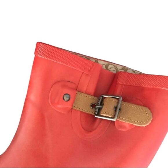 Chooka Tulip Red Women's Waterproof Durable Mid Height RAIN Boots Size 6 - Picture 4 of 8